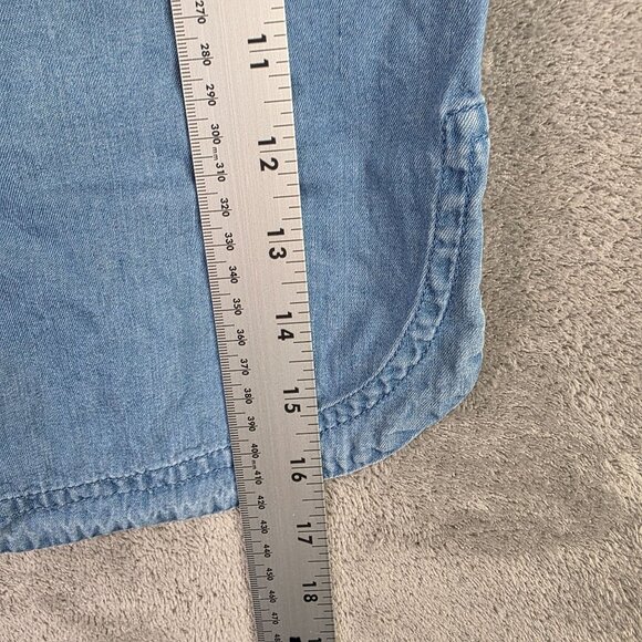 Womens Merona Blue 100% Lyocell Skirt Elastic Waist Drawstring w/ Pockets Size S - Picture 7 of 8